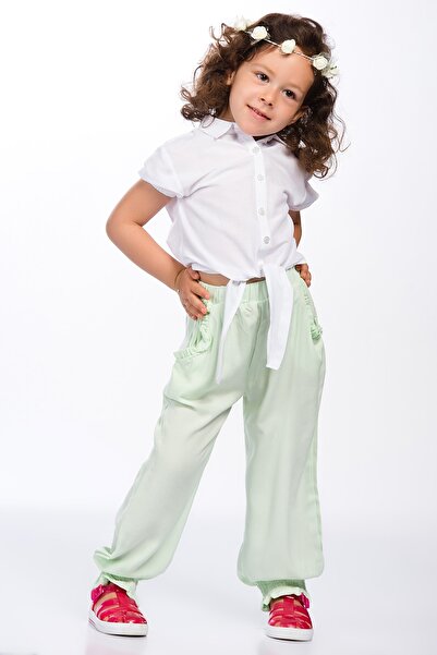 Pitti Girl's Mint Trousers 9235