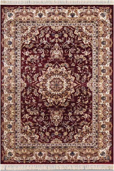 Flora Nostalji 1763ab Bordo Renk Halı