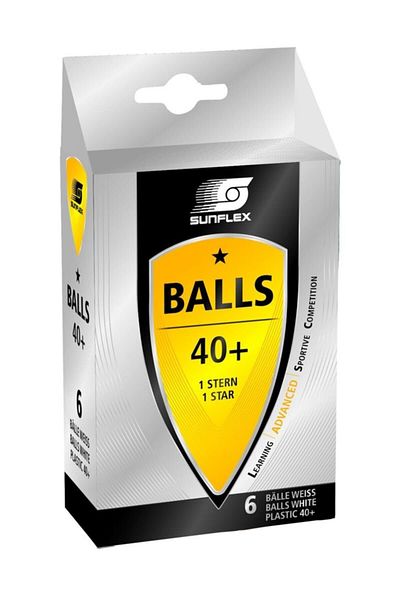 SUNFLEX 40+ 6l?1 Year Old Table Tennis Ball
