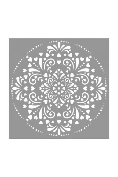 Artikel Mandala 23 Stencil Tasarımı 30 x 30 cm, Duvar Stencil, Fayans Stencil...