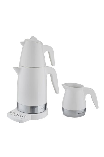 Karaca Allure Seramik Çay Kahve Makinesi Beyaz