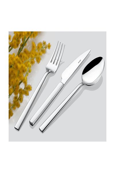 İNTER CELİK Steel Nile Cutlery Set - Cutlery Set 60 Pieces