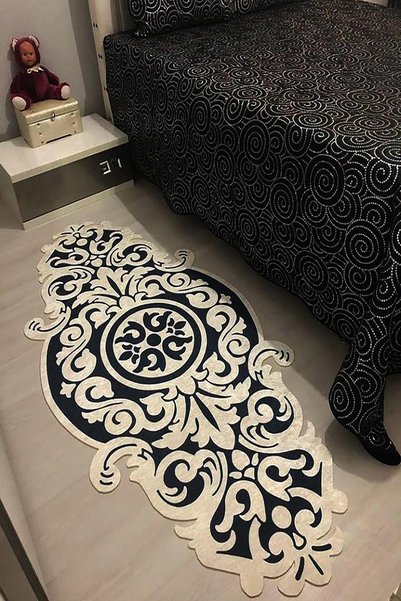Resmiro Simetrik Desenli Dijital Baskılı Halı