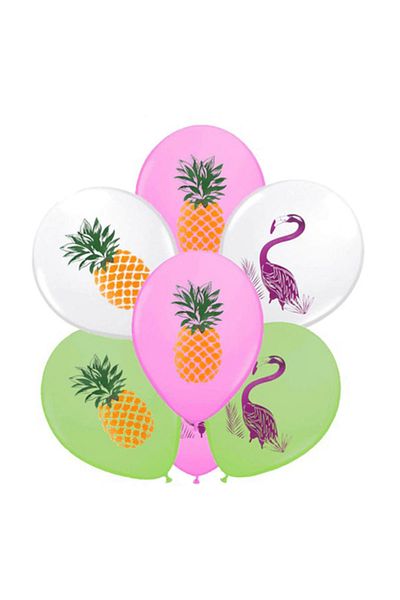 Kazanabil 20 Assorted Flamingo Themed Decorations and Party Balloons