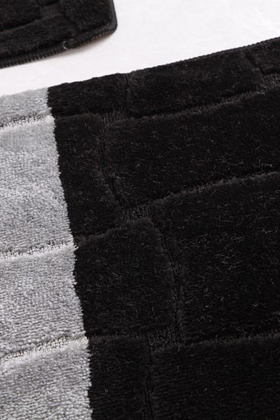 Confetti Sarıyer 50x80 40x50 cm PS Black Bath Rug
