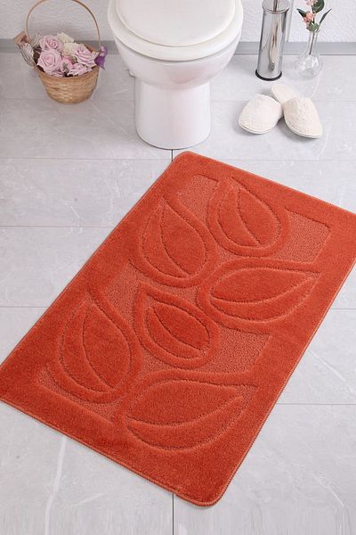 Confetti Flora 60x100 Ginger Bath Rug - Comfortable Cut