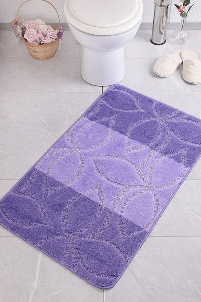 Confetti Flora 60X100 Purple Bathroom Rug