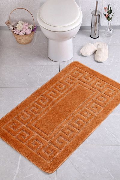 Confetti Ethnic Salmon Bath Rug