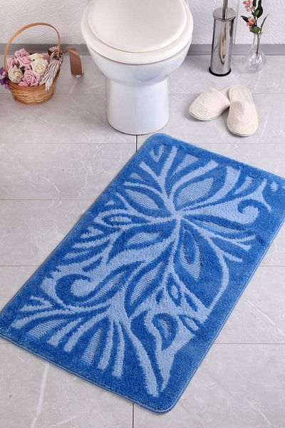 Confetti Lotus 60X100 Blue Bath Rug