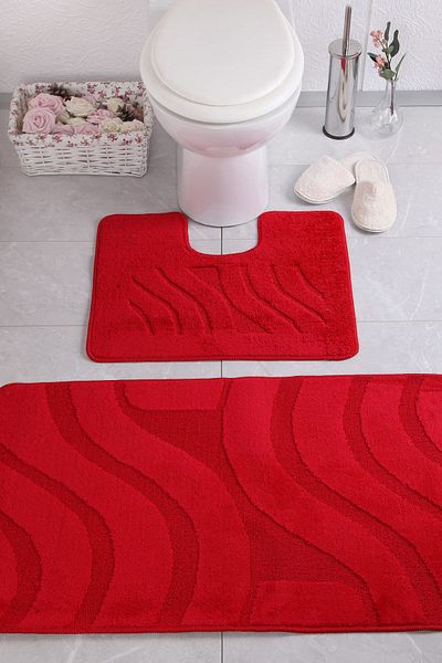 Confetti Symphony 60x100 50x60 cm BQ Red Bath Rug