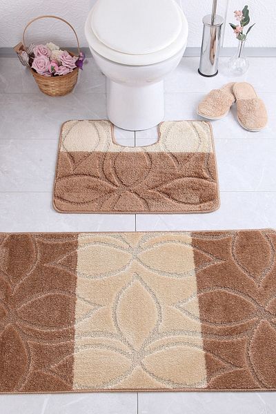 Confetti Erdek 50x80 40x50 cm PS Milky Brown Bath Rug