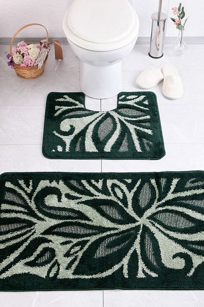 Confetti Lotus 60x100 50x60 cm BQ Nefti Green Bath Rug