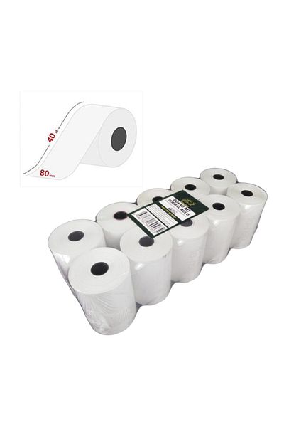 Gen-Of 100pcs 80x40 Mt Thermal Pos Roller