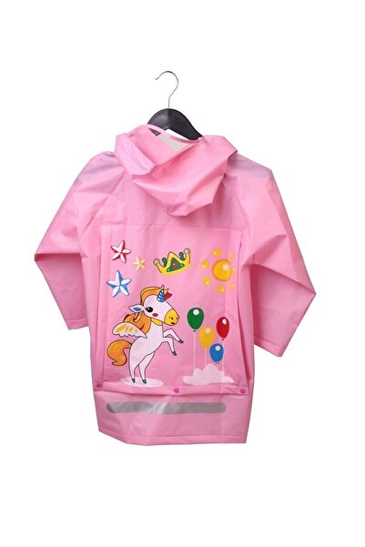 Senin Dükkanın Unisex Çocuk Pembe Yağmurluk