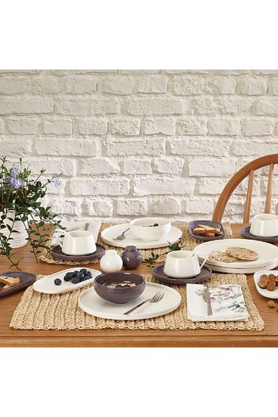 Emsan Parla 32 Piece Grey-White Breakfast Set