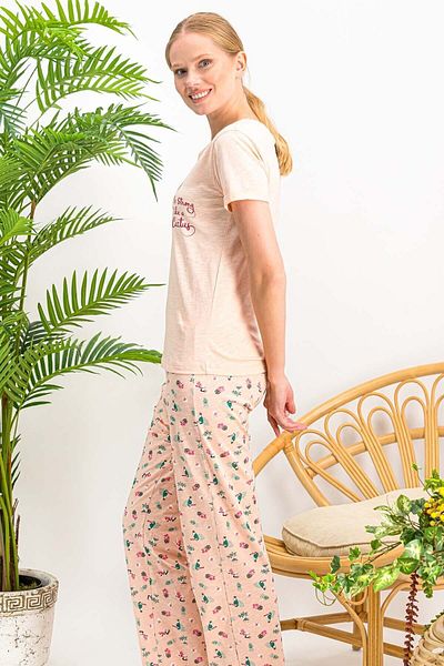 Arnetta Γυναικείο Σετ Πιτζάμες Cactus Salmon