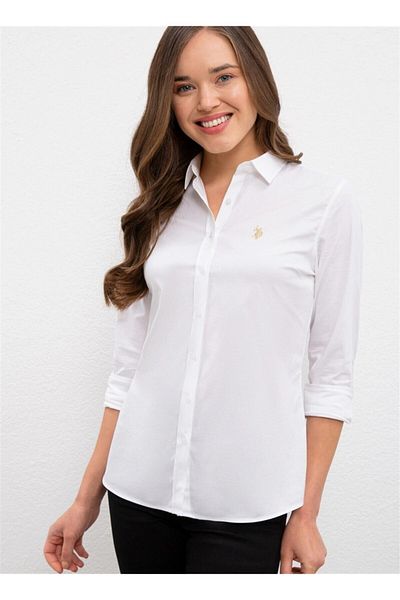 U.S. Polo Assn. Tricou polo alb pentru femei 1226906