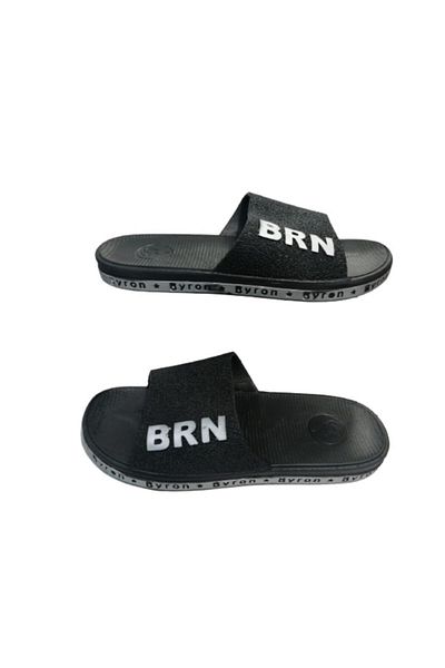 Byron Unisex Brn B050-10 Μαύρη αντιολισθητική σόλα Sea Beach Pool καθημερινές παντόφλες περπατήματος