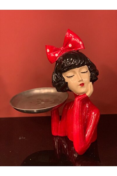 By Ari Ev Dekorasyon Servis Tabaklı Kız Biblo-bb187-1