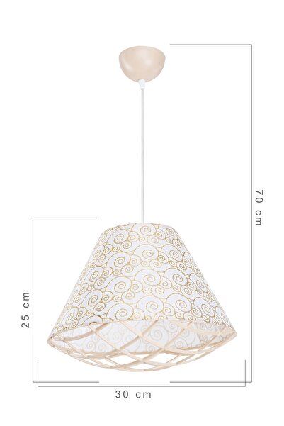 Genel Markalar Ayda Sarkıt Krem Desenli