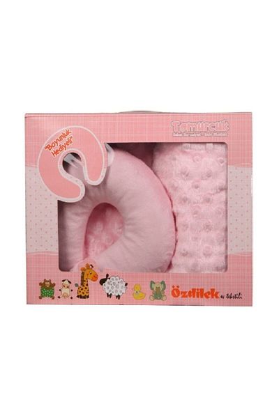 Özdilek Bumurcuk Baby Blanket Pink Neck Pillow Gift
