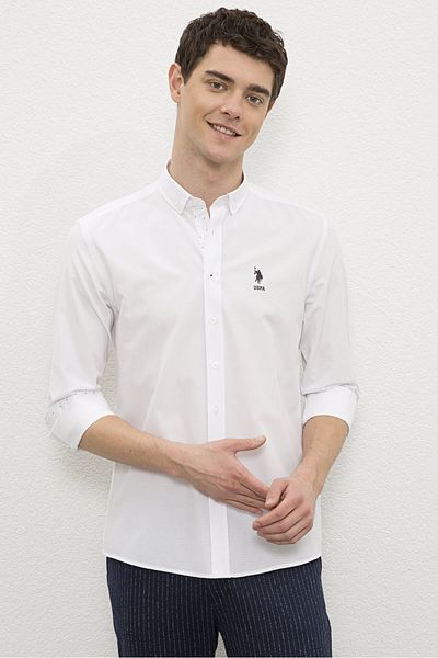 U.S. Polo Assn. Λευκό ανδρικό πουκάμισο G081Sz004.000.1178751
