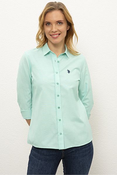 U.S. Polo Assn. Γυναικείο πράσινο πουκάμισο