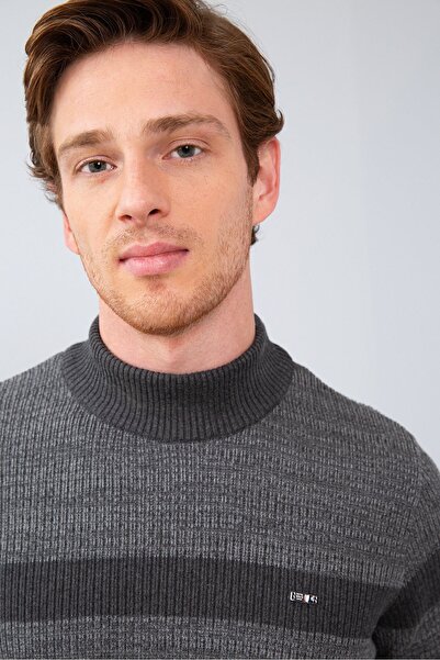 U.S. Polo Assn. Gri Erkek Kazak