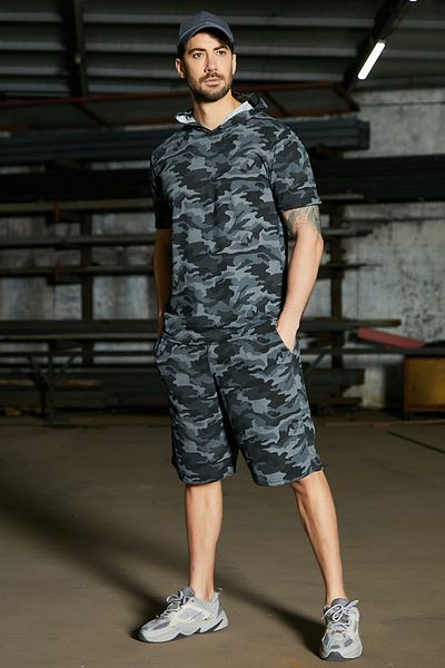 Sateen Men Trainingsanzug - Schwarz - Regular Fit