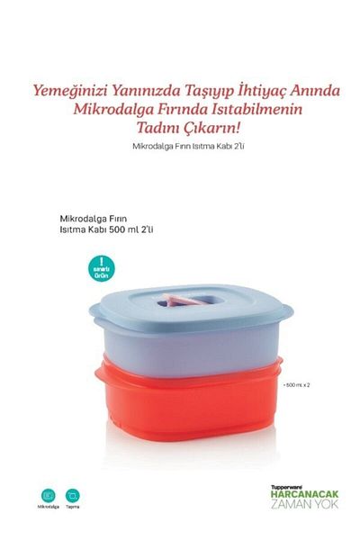 Tupperware Microwave Oven Heating Container 2 Pieces