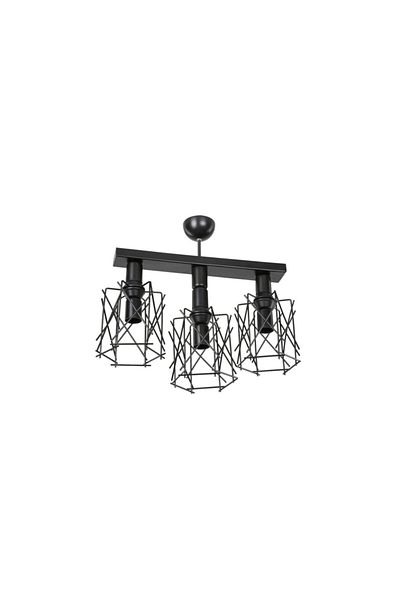 Tuğbasan Modelight Karma 3-Plafone Black Chandelier