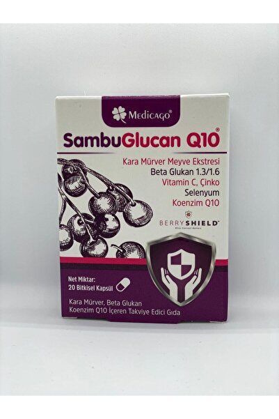 AFK Medicago Sambuglucan Q10 Kara Mürver 20 Kapsül