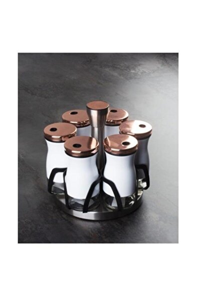 ACAR Beyaz 6 Parça Standlı Baharat Set  Alg-010101