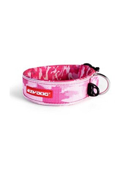 Ezydog Neo Classic Wide Büyük Köpekler İçin Geniş Boyun Tasması 3XL Pembe Kamuflaj