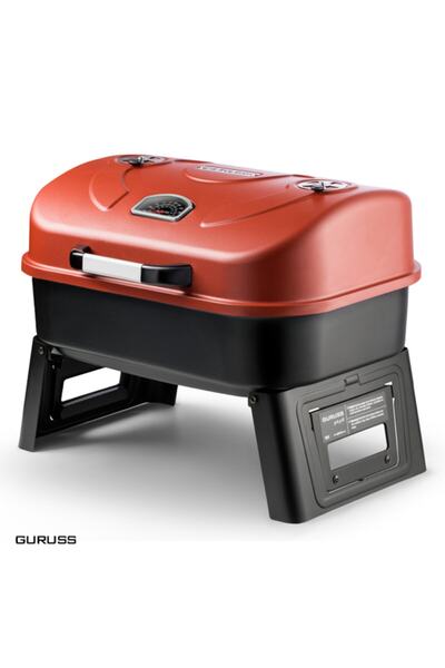 Guruss Go Grill Barbekü Oksit Kırmızısı Mangal Tam Set