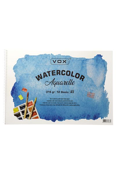 VOX 315 gr NatWhite Watercolor Notebook - Cold Press - A3 - 12 Sheets