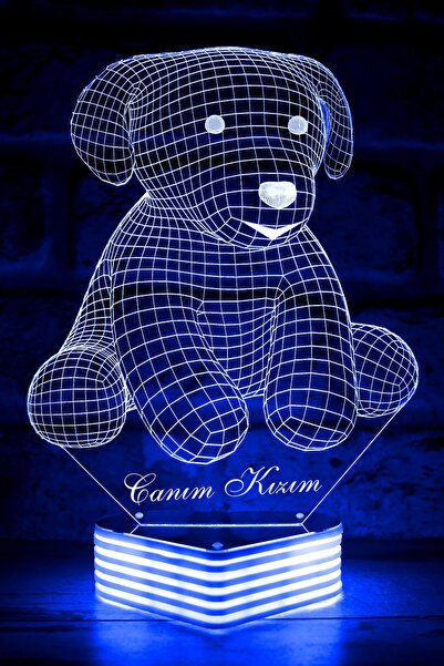 Hediye Kovanı 3D Looking My Dear Son Led Lamp with Dog Image