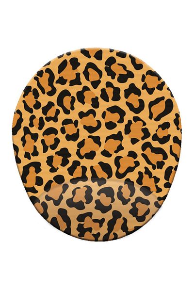 MAĞAZA DEPOM Mouse Pad oval cu model leopard cu suport pentru încheietura mâinii