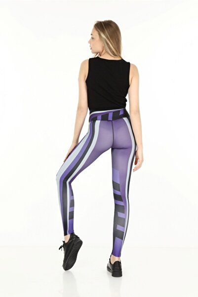 MAGZA Women's Black High Waist Digital Sports Leggings