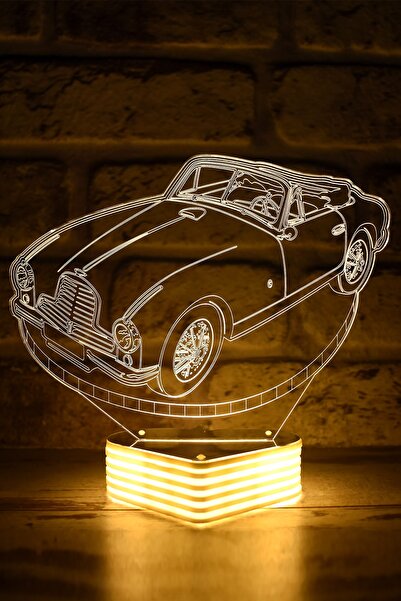 Hediye Kovanı مصباح ثلاثي الأبعاد للسيارة الكلاسيكية كابريو
