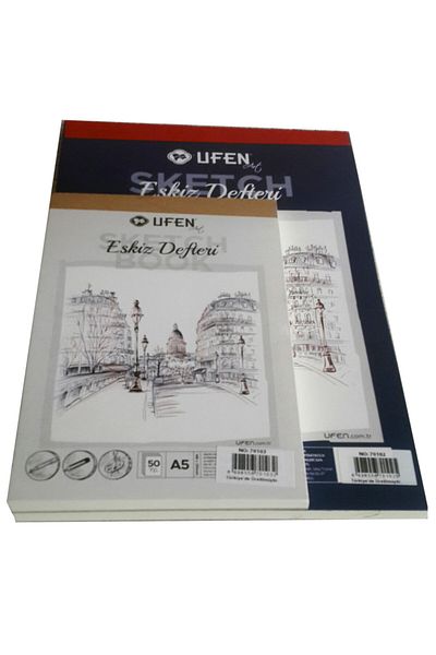 Mahi Max Ufen Sketchbook - 2 Size Sketchbook, 50 Sheets, A5 and A4 Size, 1 Piece