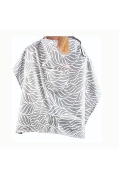 Babyjem Pocketed Breastfeeding Apron 323 Gray Leaf