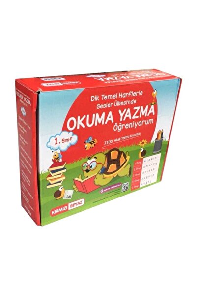 Kırmızı Beyaz Yayınları Kırmızı Beyaz 1. Sınıf Okuma Yazma Öğreniyorum Dik Te...