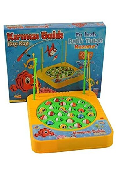 Kayyum Oyuncak Kırmızı Balık Kaç Kaç Pilli Müzikli Balık Yakalama Oyunu 24 Balık 4 Oltalı
