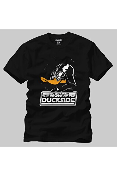 Crazy Ανδρικό μαύρο μπλουζάκι Power Of The Duck Side