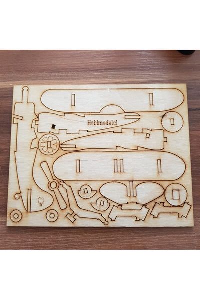 Hobi Modelci Nostalgic Model Airplane - Model Airplane - Wooden Plane - 3d Puzzle - Nostalgia