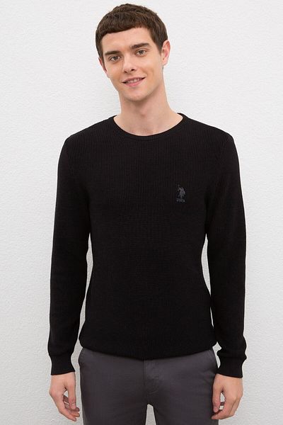 U.S. Polo Assn. Pulover pentru bărbați negru