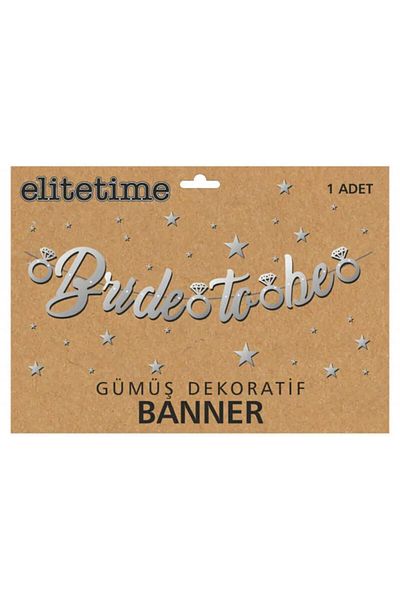 Hayaller Dükkanı FLAMA BRIDE TO BE - Μεταλλικό Ασημί PK:1-
