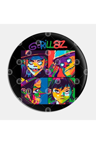 Fizello Pop Art Gorillaz Rozet