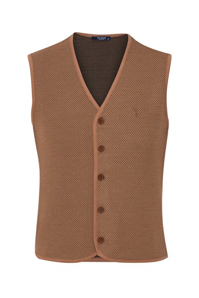 SÜVARİ Erkek Kahverengi Yelek